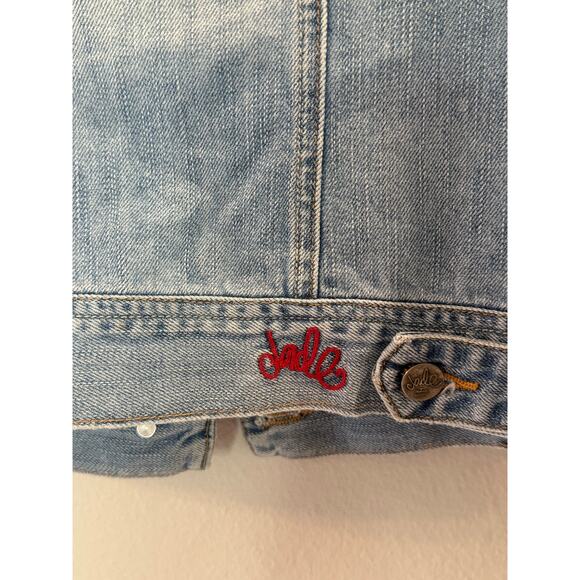 Jade Jeans "Jade Rocks" Light Wash Denim Jacket Women's Sz S Y2K Retro - Picture 4 of 7
